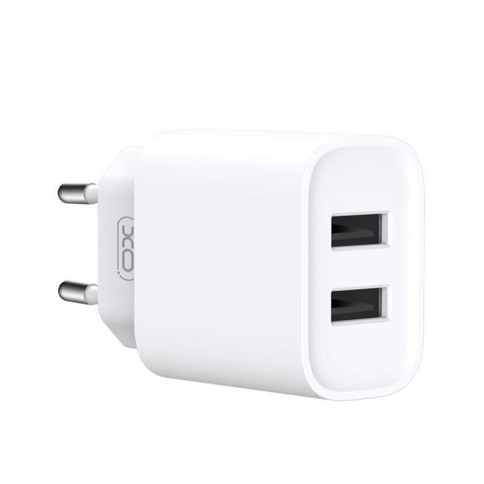 XO Cargador de móvil 2 USB 2.1A con cable tipo C