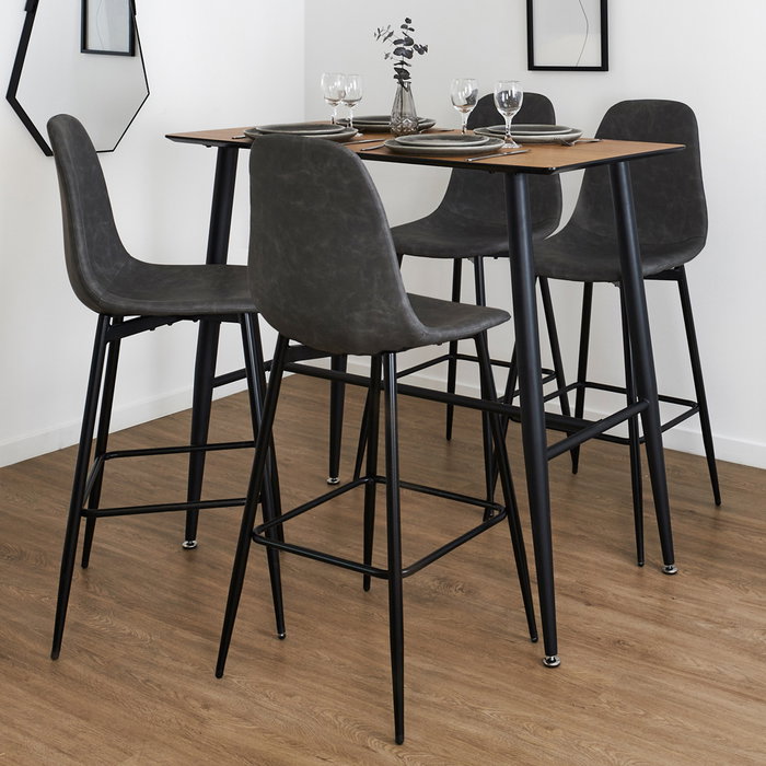 Home Deco Factory Taburete Bar Gris Amber