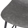 Home Deco Factory Taburete de Bar Gris, Asiento PU, Patas Hierro, Altura Asiento 70 cm