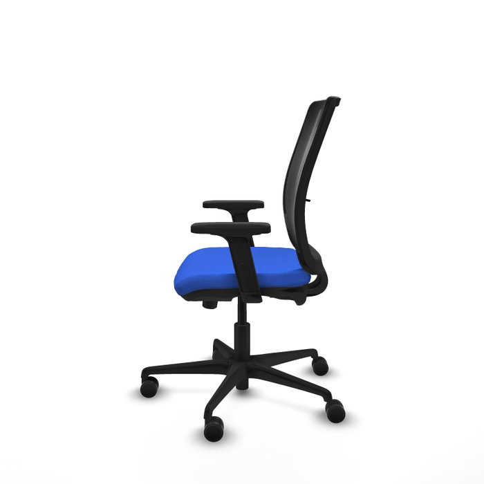PIQUERAS Y CRESPO Silla de oficina Haches Azul y Negro con mecanismo Sincro/Traslack