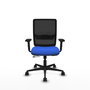 PIQUERAS Y CRESPO Silla de oficina Haches Azul y Negro con mecanismo Sincro/Traslack