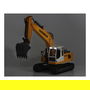 Jamara Bagger Liebherr R936 1:20 2,4G 6+ - Excavadora eléctrica radiocontrol lista usar, escala 1:20, efectos luminosos y sonoros, para niños +8 años