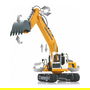 Jamara Bagger Liebherr R936 1:20 2,4G 6+ - Excavadora eléctrica radiocontrol lista usar, escala 1:20, efectos luminosos y sonoros, para niños +8 años
