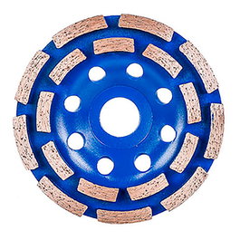 Workpro Muela Copa Diamantada Segmentada Ø115 x 22,2 mm - 18 Dientes para Pulido de Hormigón y Piedra