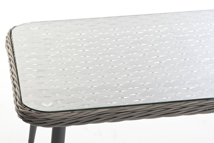 Sofa Terraza Y Jardin DKD Home Decor Marron Claro Gris Claro 72 x 76 x 127 cm Set de 4