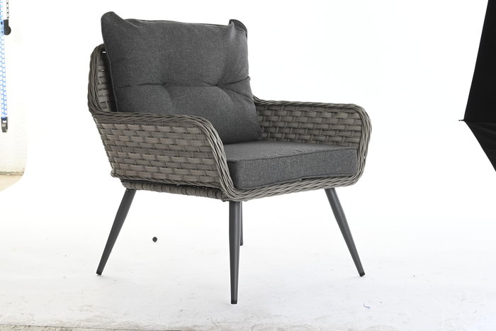 Sofa Terraza Y Jardin DKD Home Decor Marron Claro Gris Claro 72 x 76 x 127 cm Set de 4