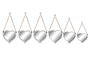 DKD Home Decor Set de 3 Espejos Corazón Blanco