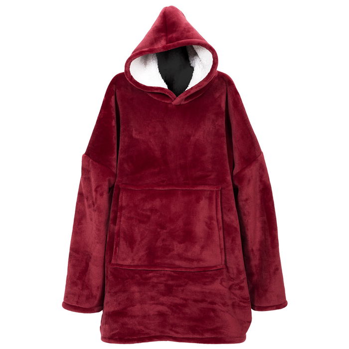 Home Deco Factory Sudadera Con Bolsillo Y Capucha Sweat Plaid Poliéster