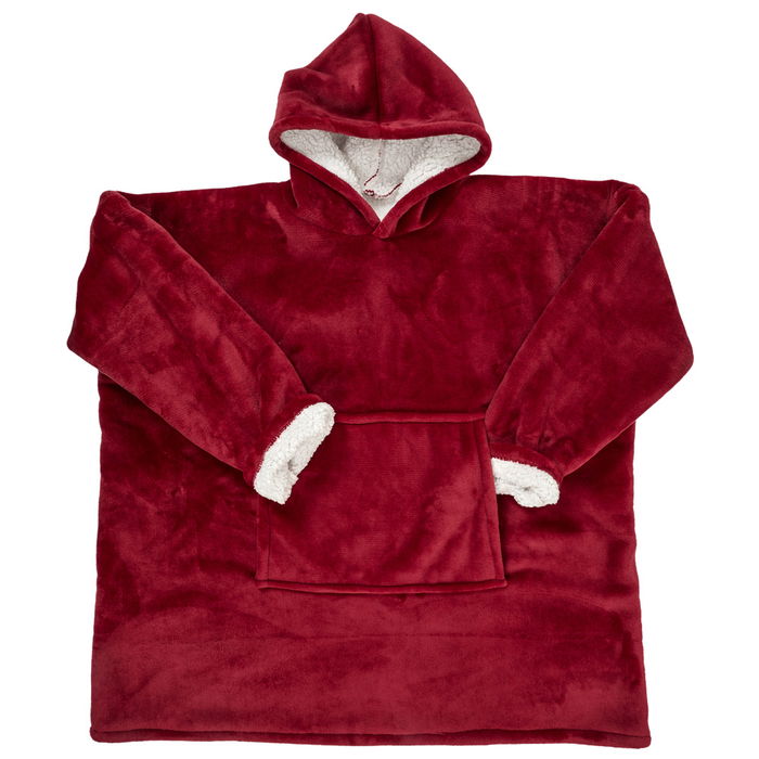 Home Deco Factory Sudadera Con Bolsillo Y Capucha Sweat Plaid Poliéster