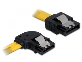 DeLOCK Cable SATA 30cm recto a angulado Amarillo