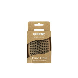 Kent Brushes Cepillo Militar Pure Flow Hombre Cerda 100% Jabalí Aseo Portátil Viaje Madera Natural