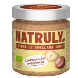 NATRULY Crema de Avellana 100% Vegana Orgánica Artesanal Sin Azúcar Sin Gluten Sin Lactosa Sin Aceite de Palma 200Gr