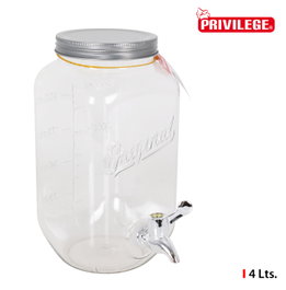Privilege Tarro Dispensador con Grifo 4L (8 Unidades)bu
