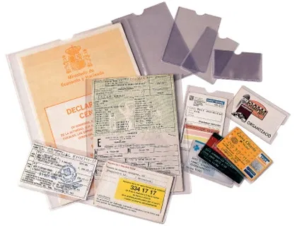 Funda Portacarnet Esselte Pvc 140Μ Uñero 185Q 232X305Mm (A4) Paquete De 100