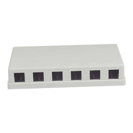 Synergy21 S216343 Patchpanel para 6 módulos TP, montaje superficial, Gris