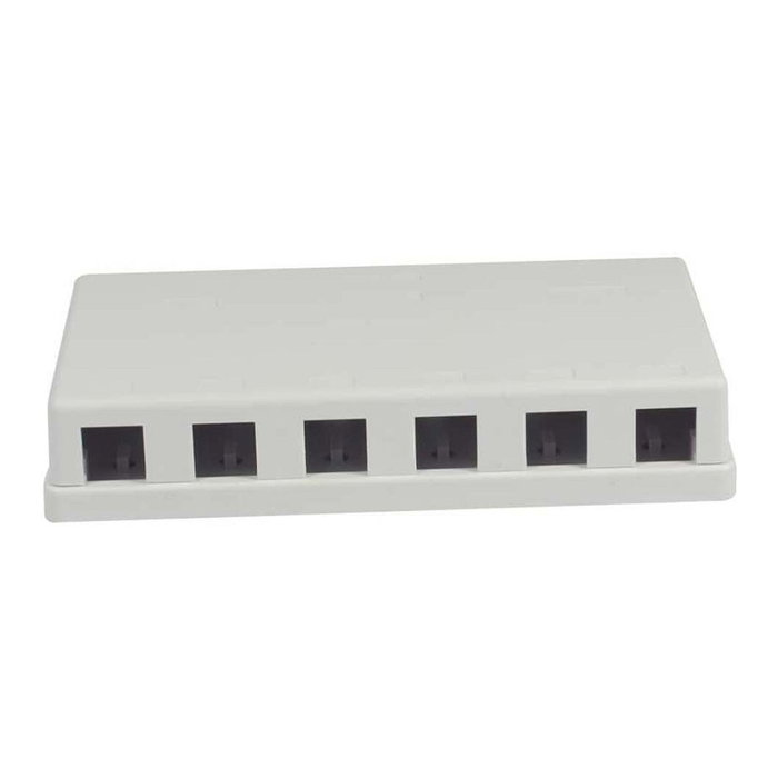 Synergy21 S216343 Patchpanel para 6 módulos TP, montaje superficial, Gris Synergy21 S216343 Patchpanel para 6 módulos TP, montaje superficial, Gris