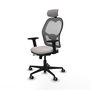 PIQUERAS Y CRESPO Silla de oficina Jorquera Sincro/Traslack Blanco/Gris