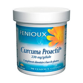 Fenioux Cúrcuma Proactif 90 Cápsulas 230 mg - Complemento Alimenticio con Pimienta Negra
