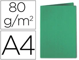 Exacompta Subcarpeta de papel A4, Verde oscuro 80 g/m², Certificado PEFC, para documentos, 210x297 mm