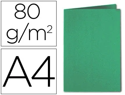 Exacompta Subcarpeta de papel A4, Verde oscuro 80 g/m², Certificado PEFC, para documentos, 210x297 mm Exacompta Subcarpeta de papel A4, Verde oscuro 80 g/m², Certificado PEFC, para documentos, 210x297 mm