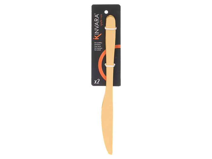 Kinvara Set de 2 Cuchillos Dorados, Metal (S-S410) de 22cm Kinvara Set de 2 Cuchillos Dorados, Metal (S-S410) de 22cm