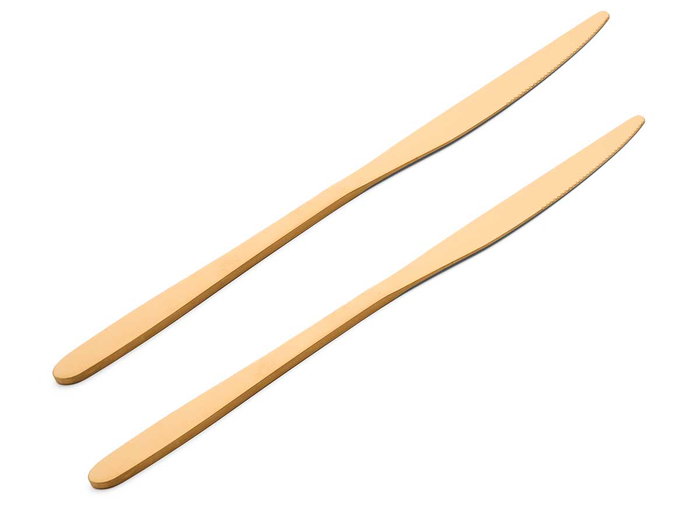 Kinvara Set de 2 Cuchillos Dorados, Metal (S-S410) de 22cm Kinvara Set de 2 Cuchillos Dorados, Metal (S-S410) de 22cm