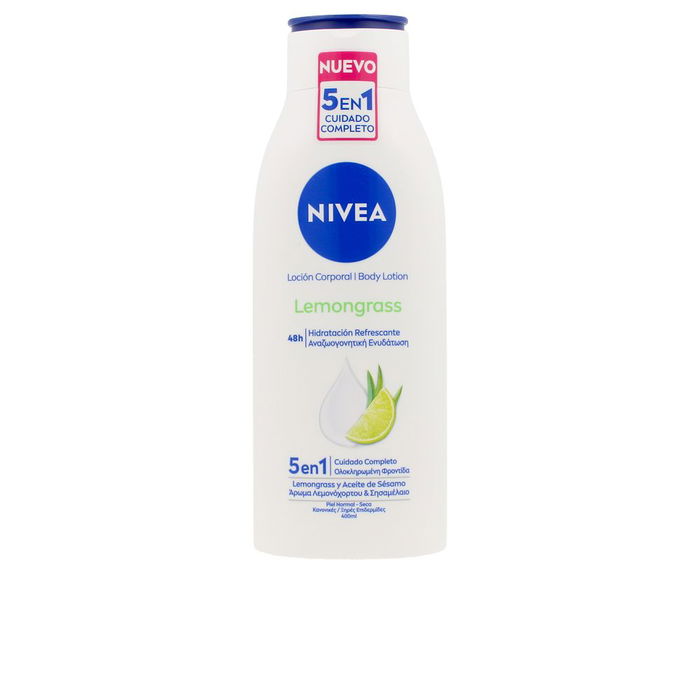 Nivea Lemongrass Loción Corporal 5 en 1 Hidratante Corporal con Aceite de Argán y Citronella, 400 ml Nivea Lemongrass Loción Corporal 5 en 1 Hidratante Corporal con Aceite de Argán y Citronella, 400 ml