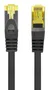 Lanberg PCF6A-10CU-0100-BK Cable de Red Ethernet 1 m, Cat6a S/FTP (S-STP), Certificación Fluke, Negro, Conector RJ45