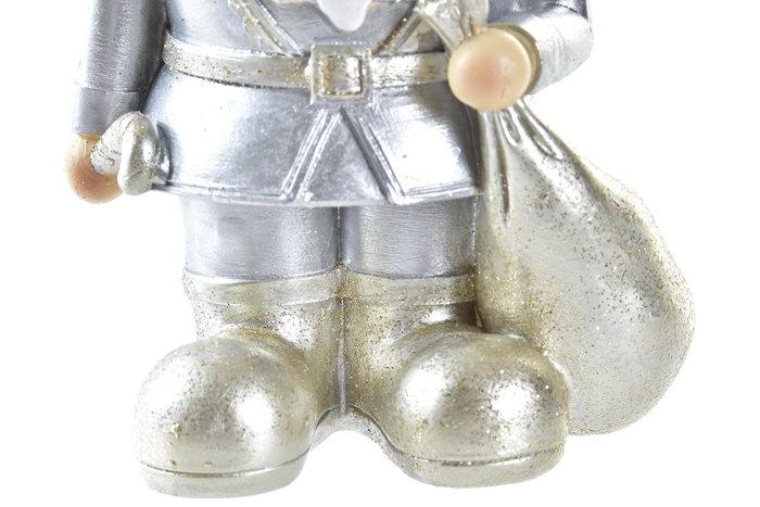 DKD Home Decor Figura Navidad Moderna Dorado Plateado Resina 6 x 14.5 x 8.5 cm (2 Unidades)
