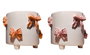 DKD Home Decor Macetero de Cerámica con Lazos Surtido de Colores