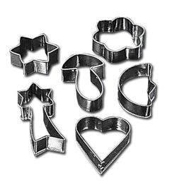 METALTEX Juego de 6 moldes cortapastas de acero inoxidable