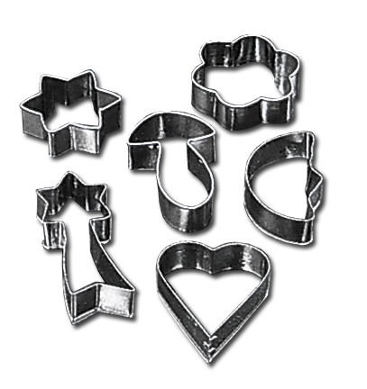 METALTEX Juego de 6 moldes cortapastas de acero inoxidable METALTEX Juego de 6 moldes cortapastas de acero inoxidable
