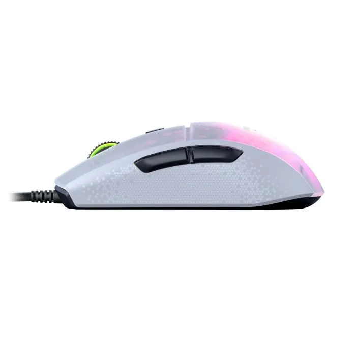 Roccat Ratón para Juegos Burst Pro Blanco Ultraligero 68g Titan Switch Optical AIMO