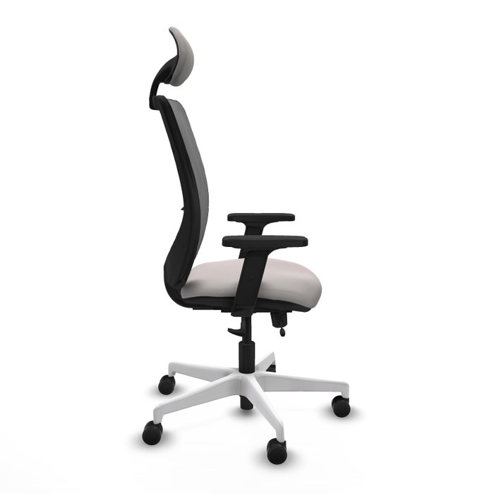 PIQUERAS Y CRESPO Silla de oficina Zulema con mecanismo Sincro/Traslack, Blanco y Gris PIQUERAS Y CRESPO Silla de oficina Zulema con mecanismo Sincro/Traslack, Blanco y Gris