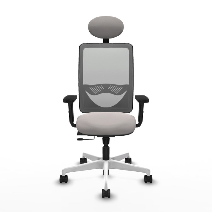 PIQUERAS Y CRESPO Silla de oficina Zulema con mecanismo Sincro/Traslack, Blanco y Gris PIQUERAS Y CRESPO Silla de oficina Zulema con mecanismo Sincro/Traslack, Blanco y Gris