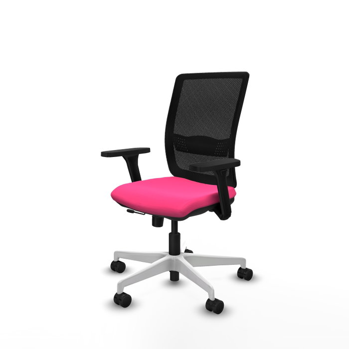 PIQUERAS Y CRESPO Silla de oficina Haches Rosa con mecanismo Sincro/Traslack PIQUERAS Y CRESPO Silla de oficina Haches Rosa con mecanismo Sincro/Traslack