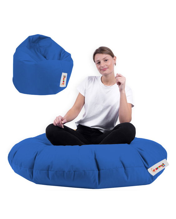 Atelier Del Sofa Puff de Jardín 100 Cushion Pouf - Azul para Exterior, Impermeable, Ø100 cm Atelier Del Sofa Puff de Jardín 100 Cushion Pouf - Azul para Exterior, Impermeable, Ø100 cm