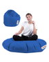 Atelier Del Sofa Puff de Jardín 100 Cushion Pouf - Azul para Exterior, Impermeable, Ø100 cm