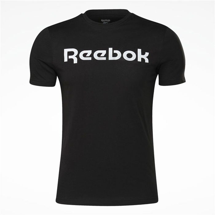 Camiseta de Manga Corta Hombre Reebok Graphic Series Linear Logo Negro