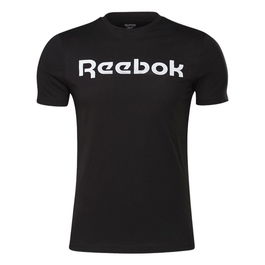 Camiseta de Manga Corta Hombre Reebok Graphic Series Linear Logo Negro