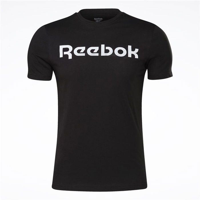 Camiseta de Manga Corta Hombre Reebok Graphic Series Linear Logo Negro