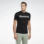 Camiseta de Manga Corta Hombre Reebok Graphic Series Linear Logo Negro