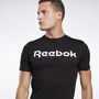Camiseta de Manga Corta Hombre Reebok Graphic Series Linear Logo Negro