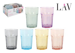 LAV Vaso Aras 365 cc - Vidrio, 8.3 x 12 cm, 320 g, 8.58 kg Peso Caja, Colección Aras (24 Unidades)