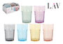 LAV Vaso Aras 365 cc - Vidrio, 8.3 x 12 cm, 320 g, 8.58 kg Peso Caja, Colección Aras (24 Unidades)
