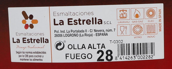 La Estrella Olla Alta Con Tapa 28 cm - 13 L (2 Unidades)