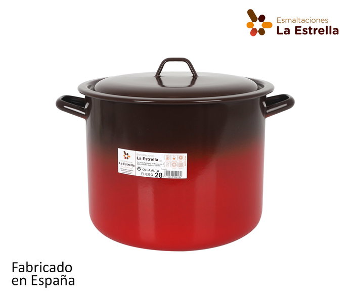 La Estrella Olla Alta Con Tapa 28 cm - 13 L (2 Unidades) La Estrella Olla Alta Con Tapa 28 cm - 13 L (2 Unidades)