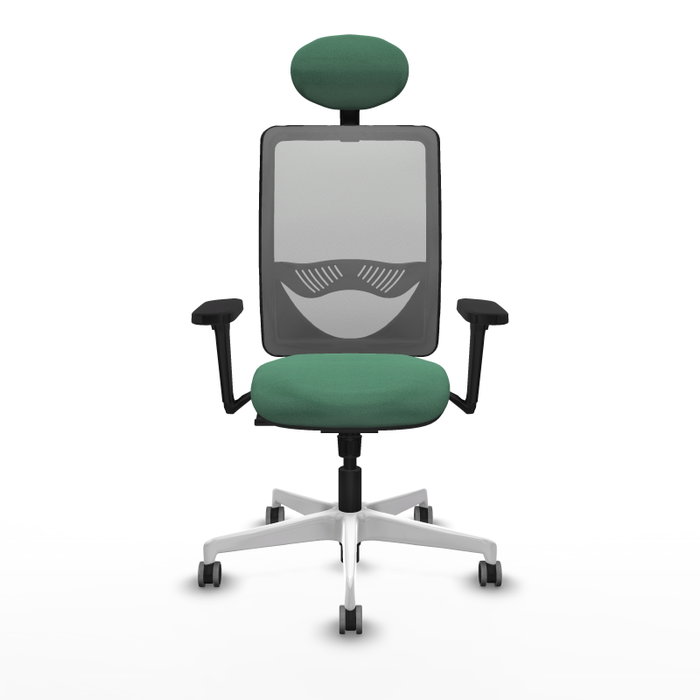 PIQUERAS Y CRESPO Silla de oficina Zulema Verde esmeralda y Gris con Mecanismo Sincro PIQUERAS Y CRESPO Silla de oficina Zulema Verde esmeralda y Gris con Mecanismo Sincro
