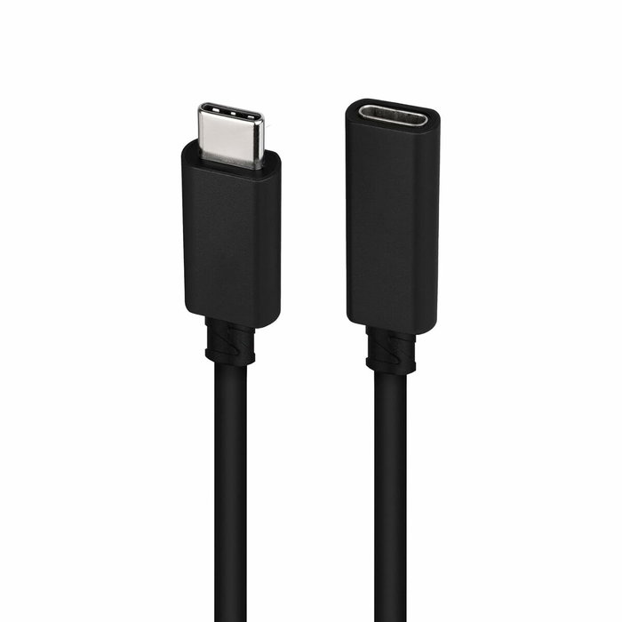 Nanocable Cable Prolongador USB-C 3.2 Gen2x2 20Gbps 100W 4K/60Hz 1m Negro Nanocable Cable Prolongador USB-C 3.2 Gen2x2 20Gbps 100W 4K/60Hz 1m Negro