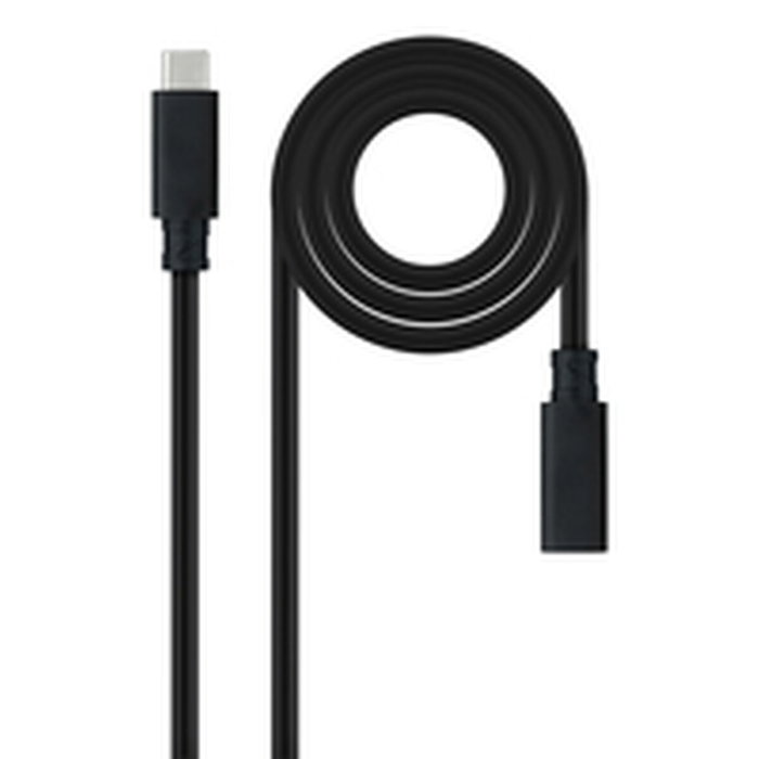Nanocable Cable Prolongador USB-C 3.2 Gen2x2 20Gbps 100W 4K/60Hz 1m Negro Nanocable Cable Prolongador USB-C 3.2 Gen2x2 20Gbps 100W 4K/60Hz 1m Negro